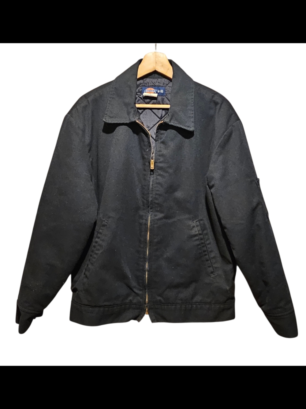 Y2k Dickies Men's Black Zip-Front Quilted Jacket